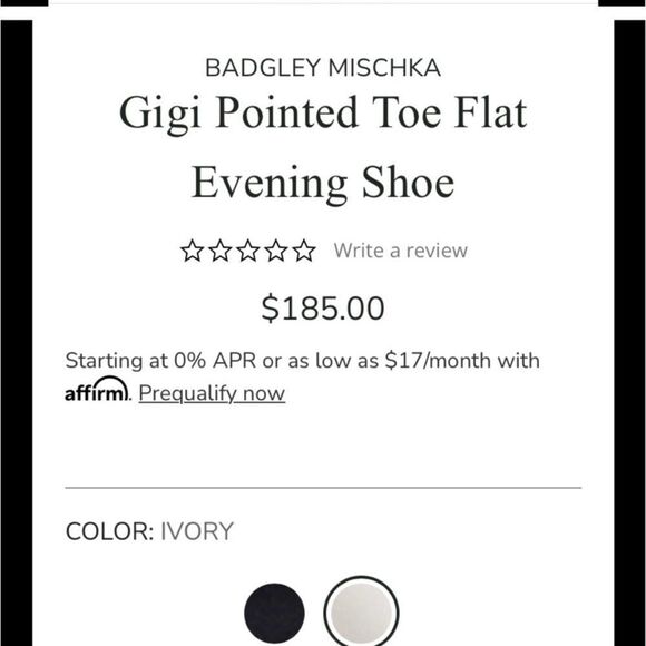 Badgley Mischka Gigi Crystal Pointed Ivory Flats - Picture 14 of 15